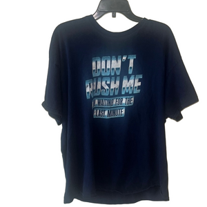 Dom Navy Blue Graphic Men's don’t rush me T-Shirt